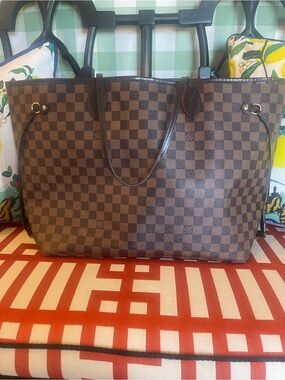 Louis Vuitton Brown Neverfull GM Damier Tote Bag